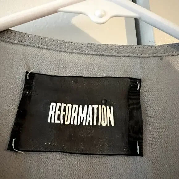 Reformation Nicole Wrap Around Dress in Blue size M CL - Picture 5 of 7